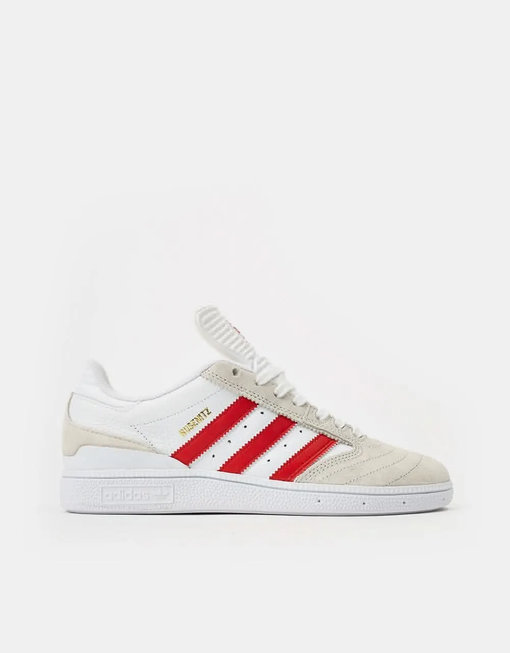 adidas Busenitz Skate Shoes - White/Better Scarlet/Gold Metallic