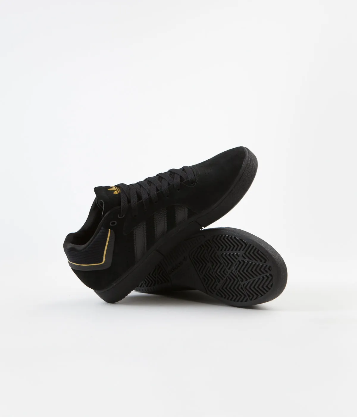 Adidas Tyshawn Shoes - Core Black / Core Black / Gold Metallic