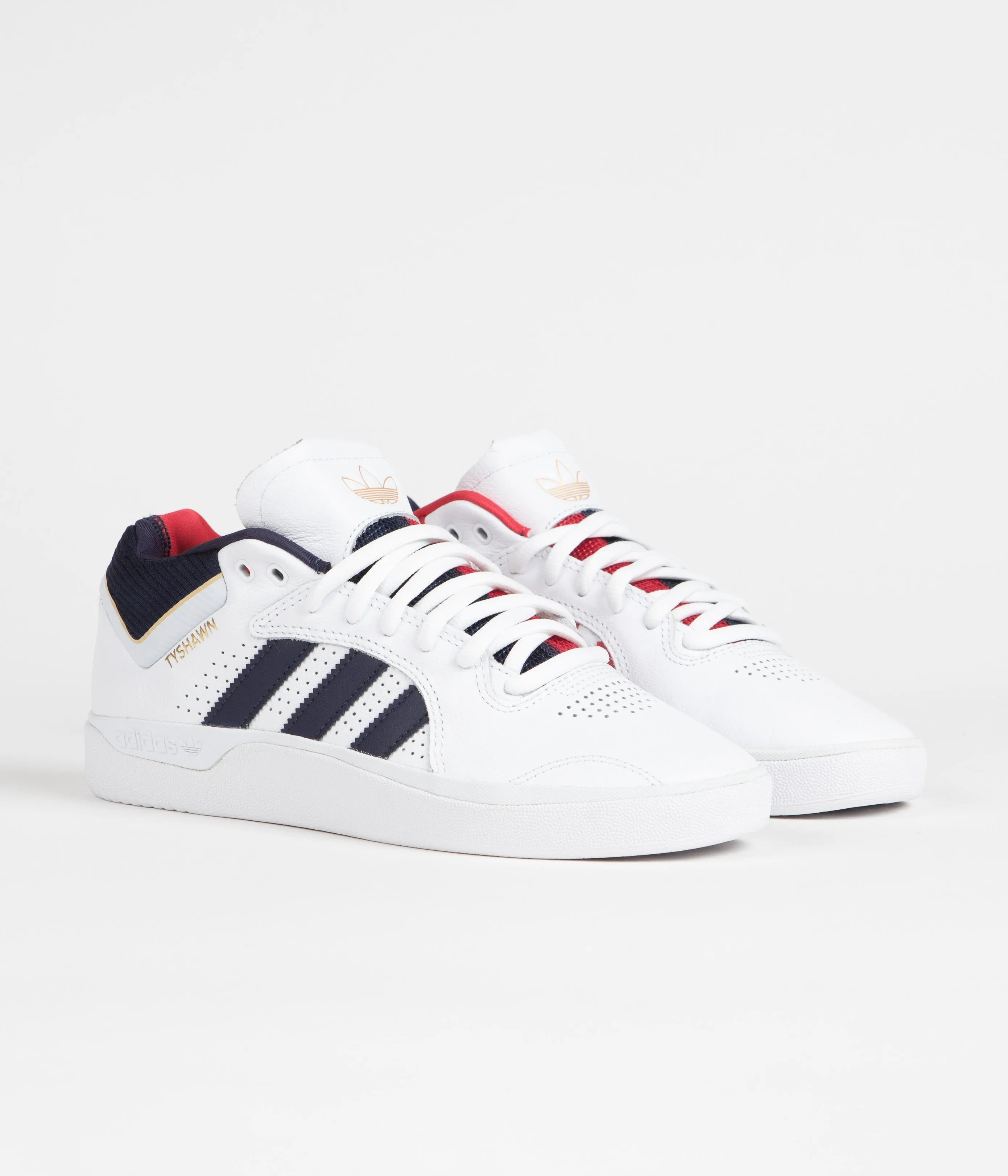 Adidas Tyshawn Shoes - FTWR White / Collegiate Navy / Gold Metallic