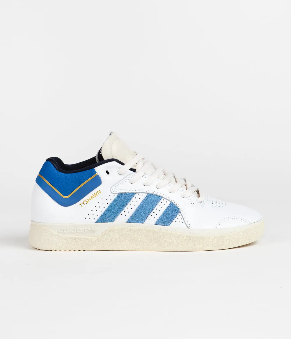 Adidas Tyshawn Shoes - FTWR White / Custom / Royal Blue