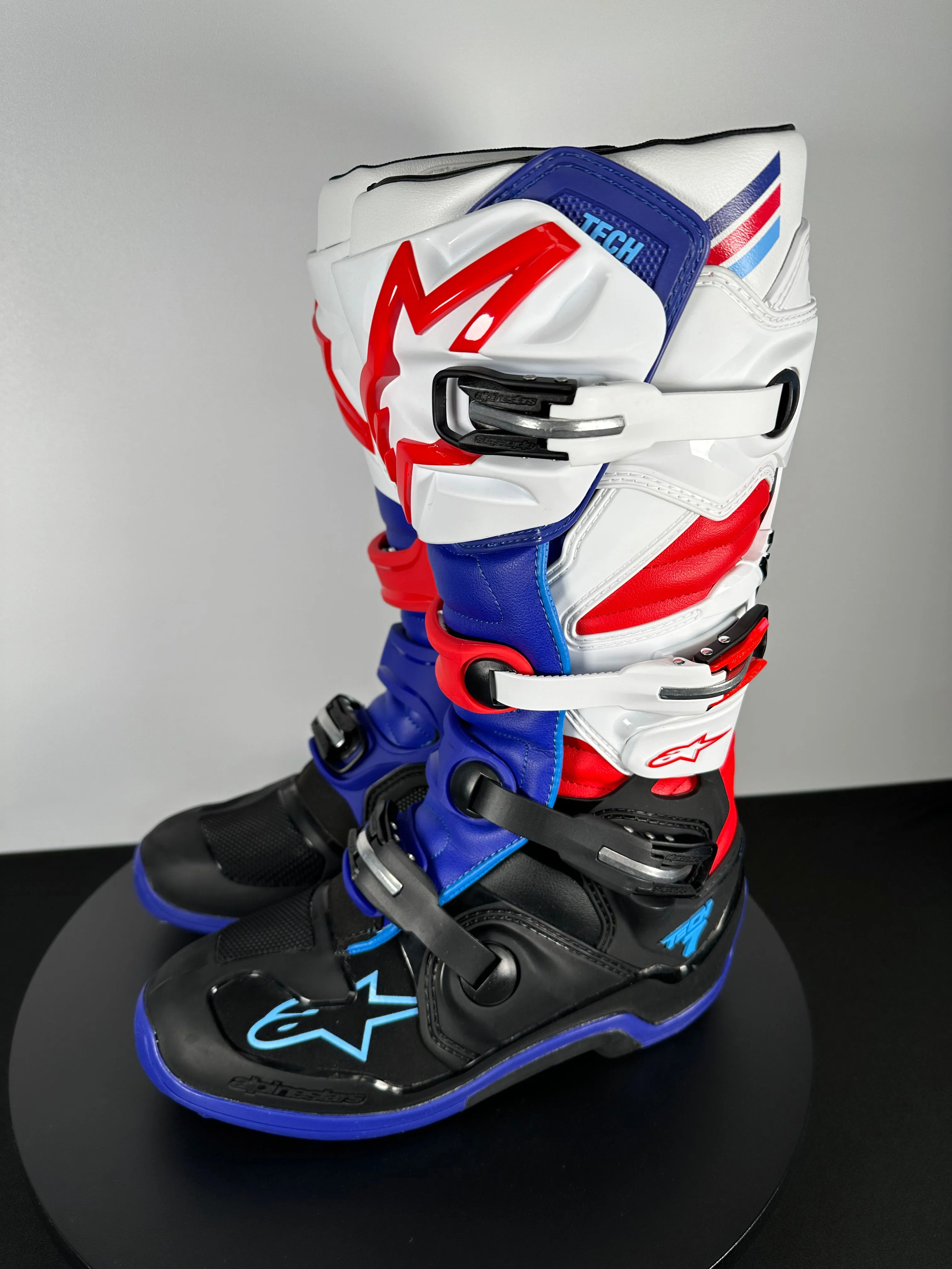 Alpinestars Tech 7 Boots - Black/Dark Blue/Red/White - CLOSEOUT