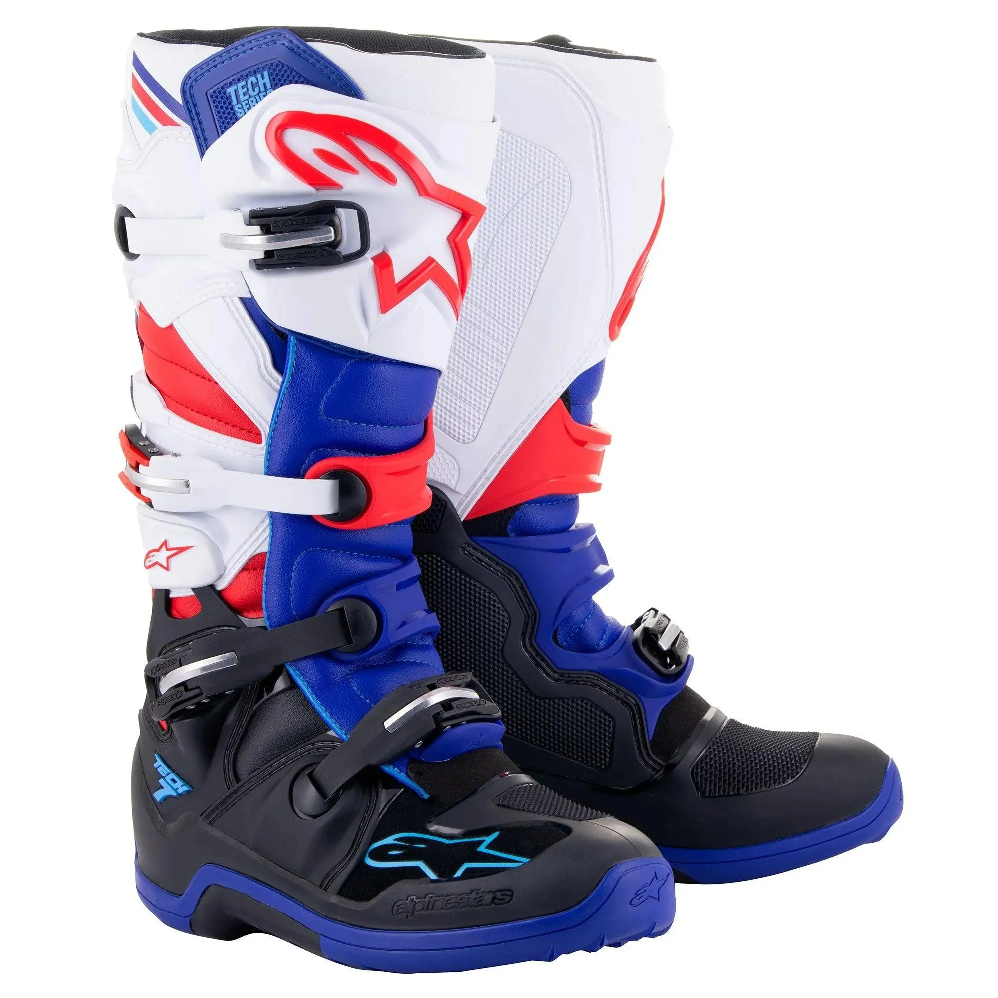 Alpinestars Tech 7 Boots - Black/Dark Blue/Red/White - CLOSEOUT