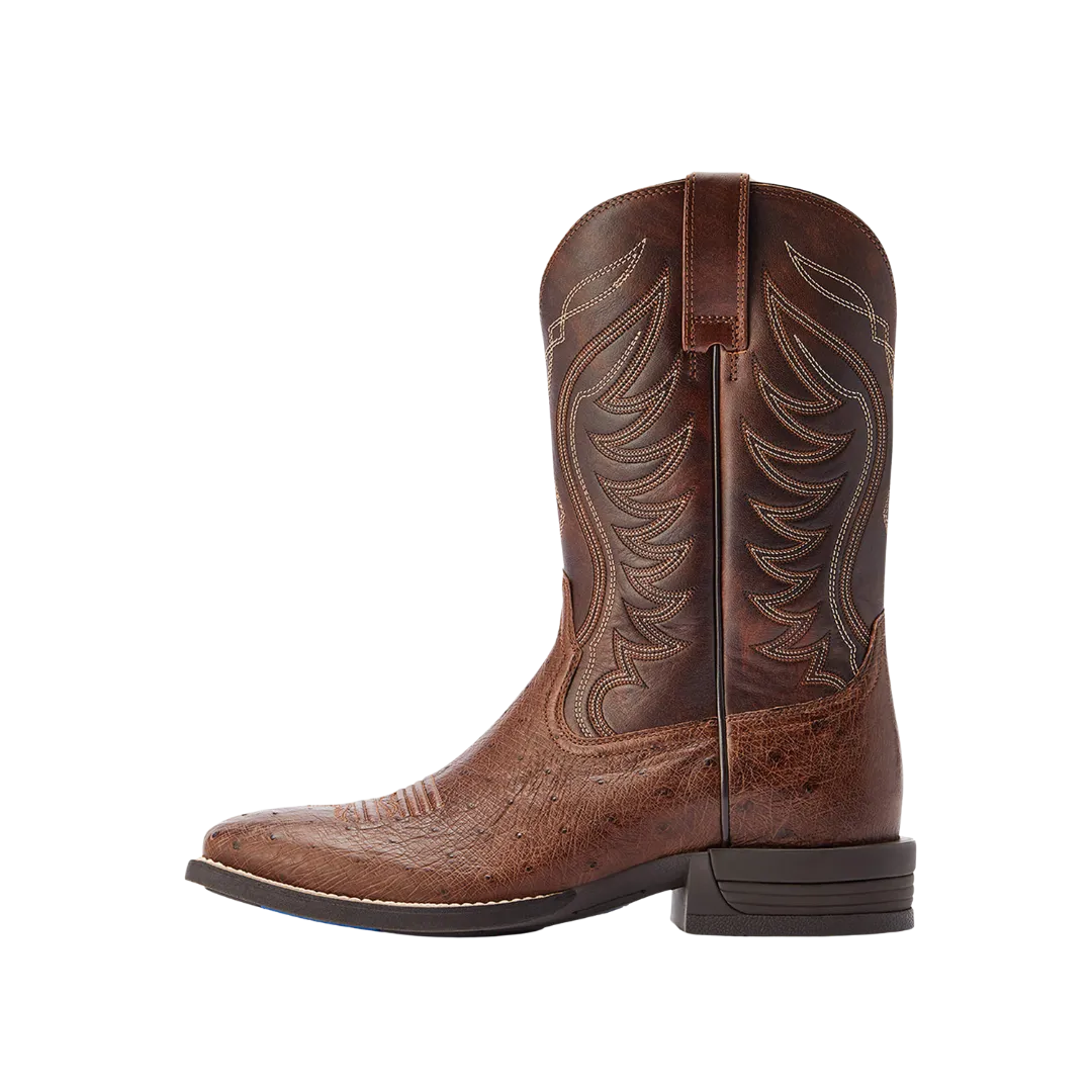 Ariat Men's Dark Tabac Smooth Quill Ostric Reckoning Boot