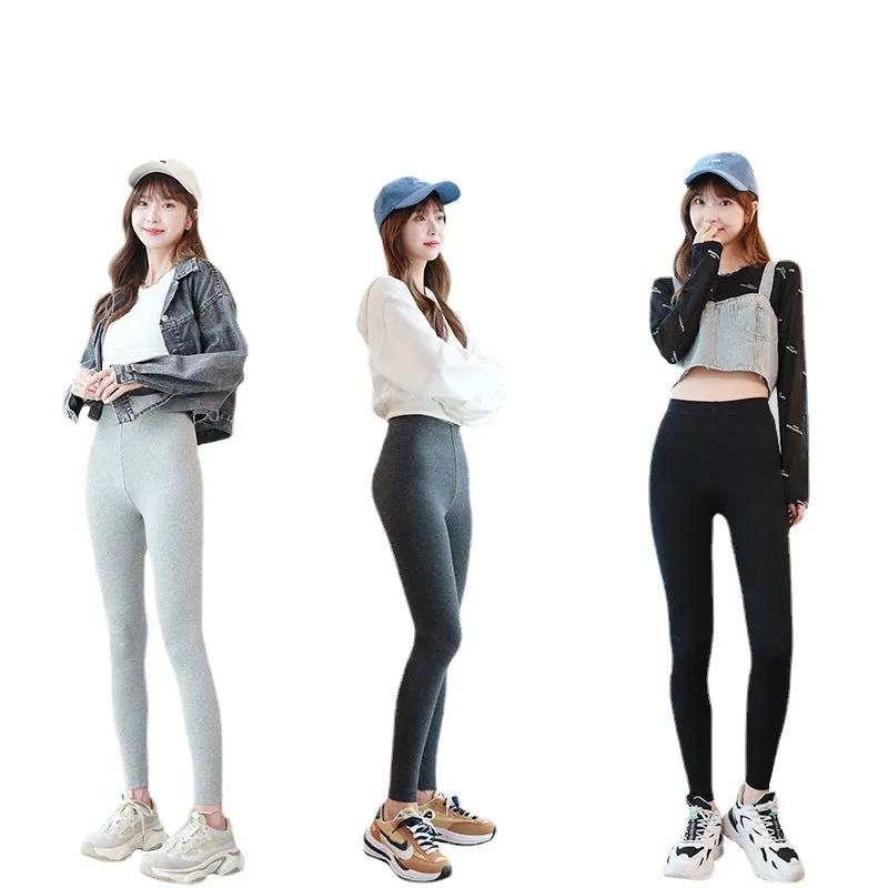 Autumn Winter Women's Leggings Elastic High Waisted Tight-Fitting Pants