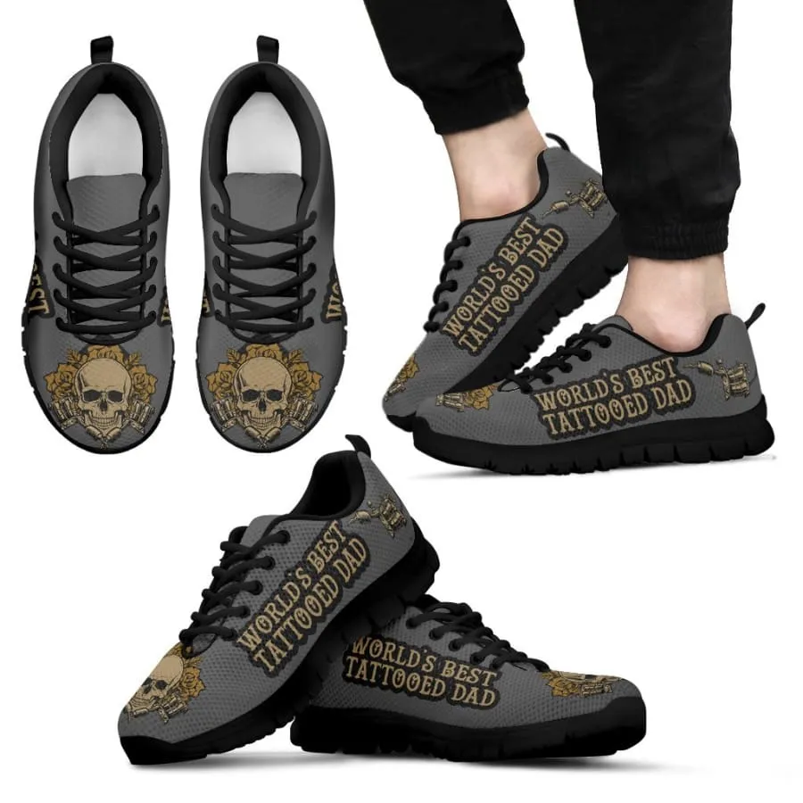 Awesome World's Best Tattooed Dad Sneakers Father's Day Gift