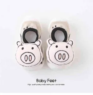 Baby Doll Sock Shoes - Pink Piggy