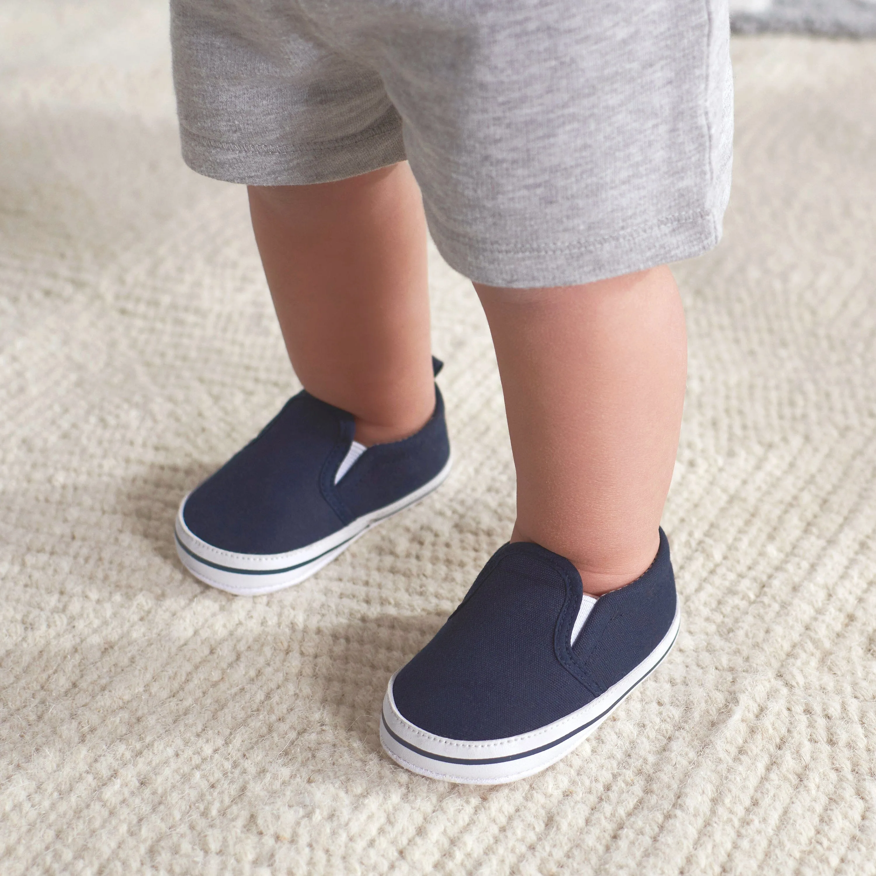 Baby Neutral Navy Slip-On Sneaker