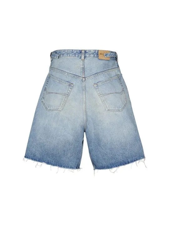 Balenciaga   Skater cotton denim shorts 