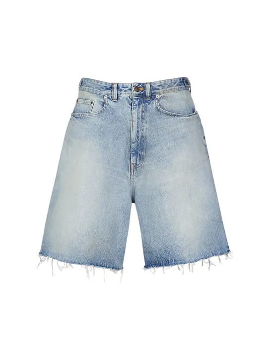 Balenciaga   Skater cotton denim shorts 