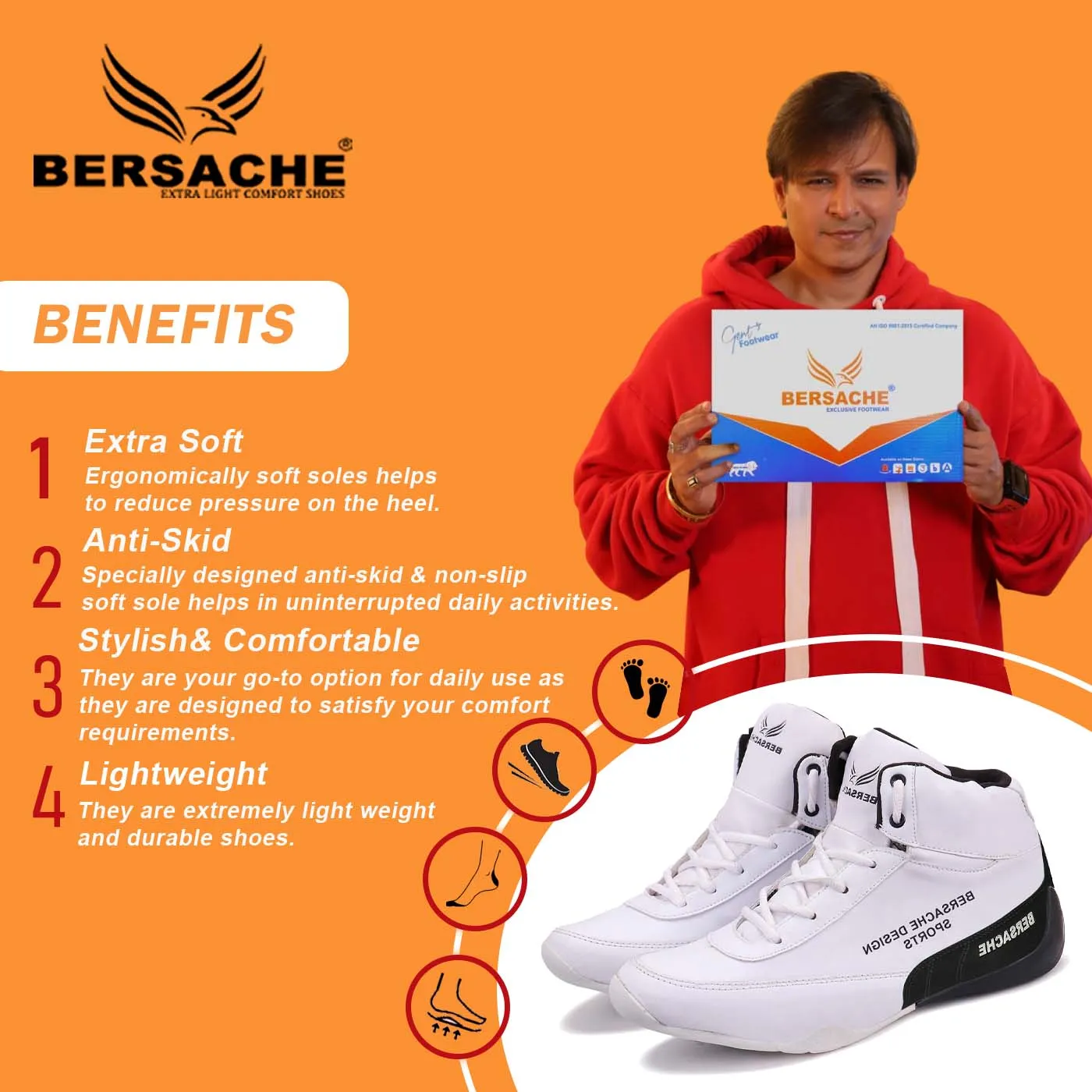 Bersache Casual Sneaker Shoes For Men  -  9016