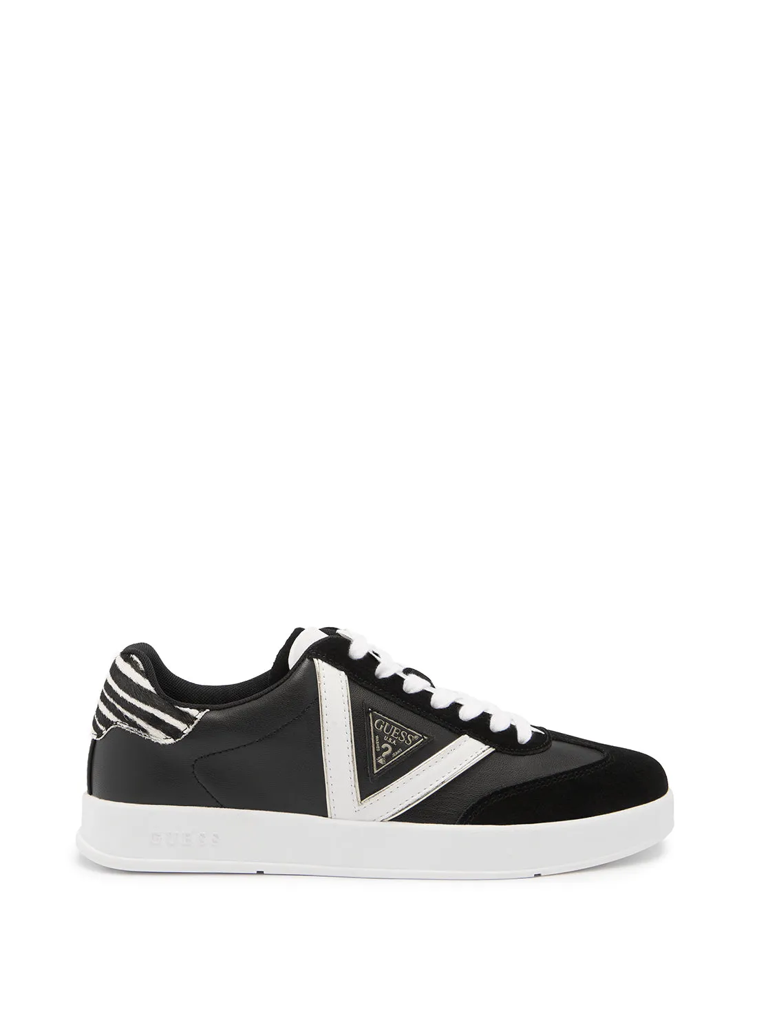 Black Aviana Zebra Low Top Sneakers