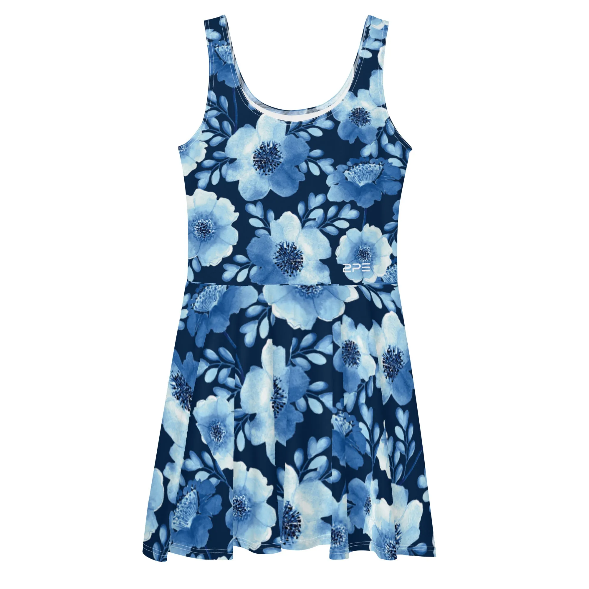 Blue Flowers Tennis Dress