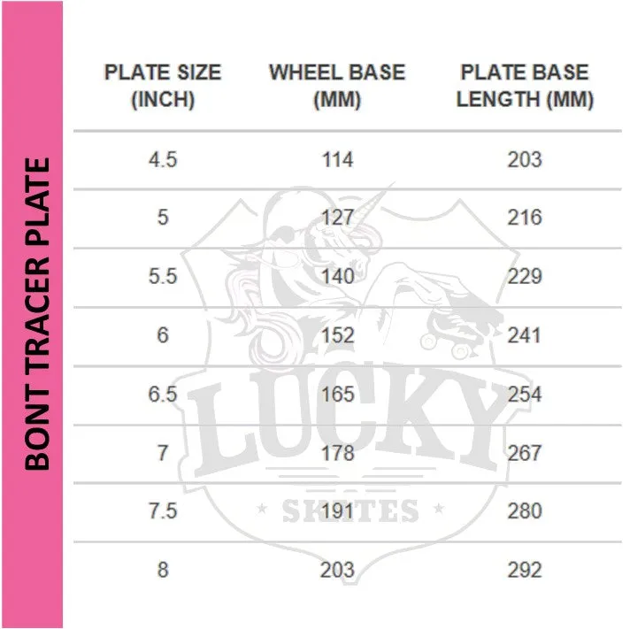 Bont Tracer Plate