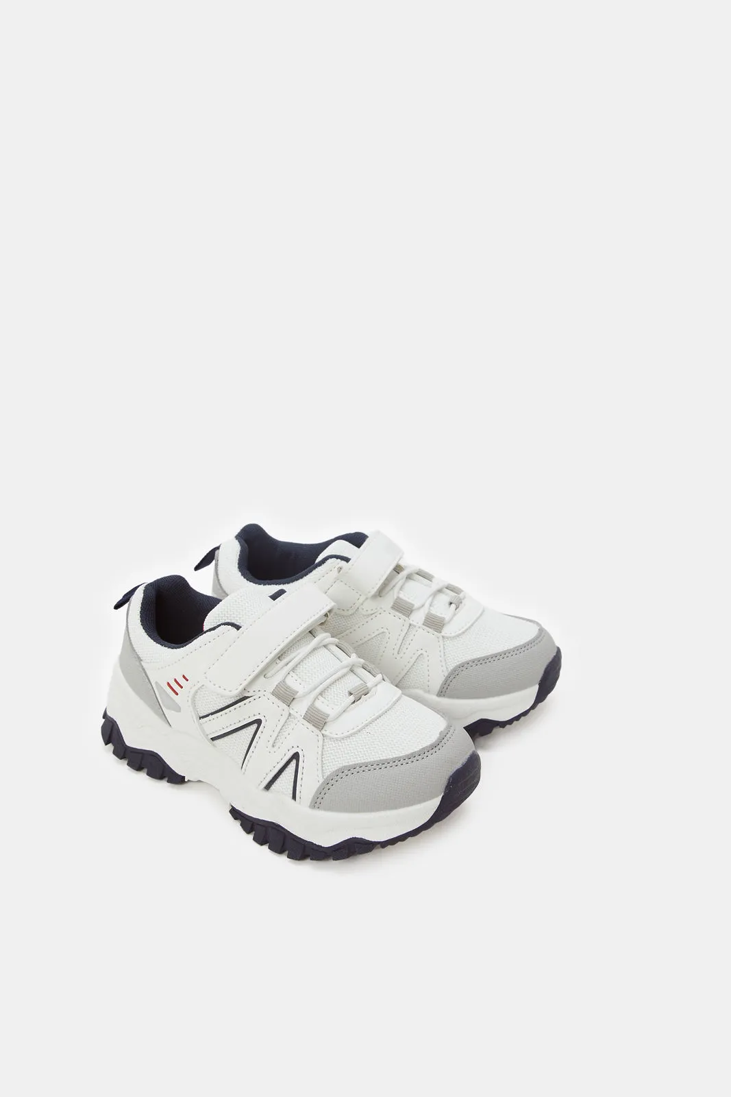 Boys White Overlayed Trekker