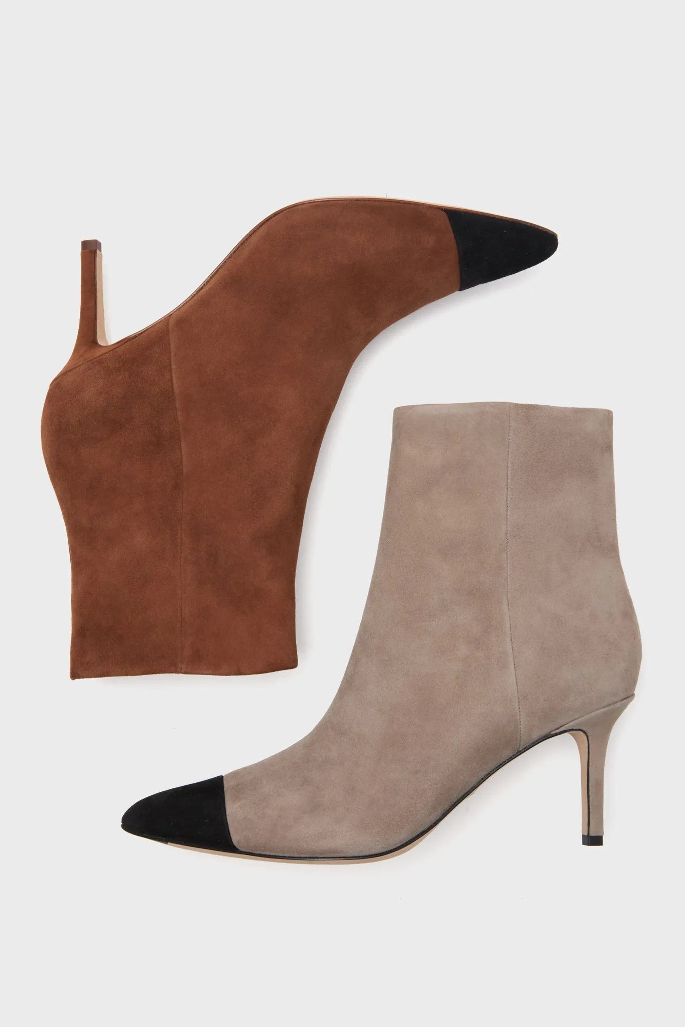 Cedar and Black Lisa Cap Toe Boots