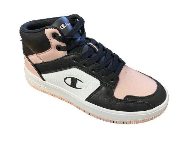 Champion Scarpa sneakers alta da donna Rebound 2.0 Mid S11471 KK001 nero bianco rosa