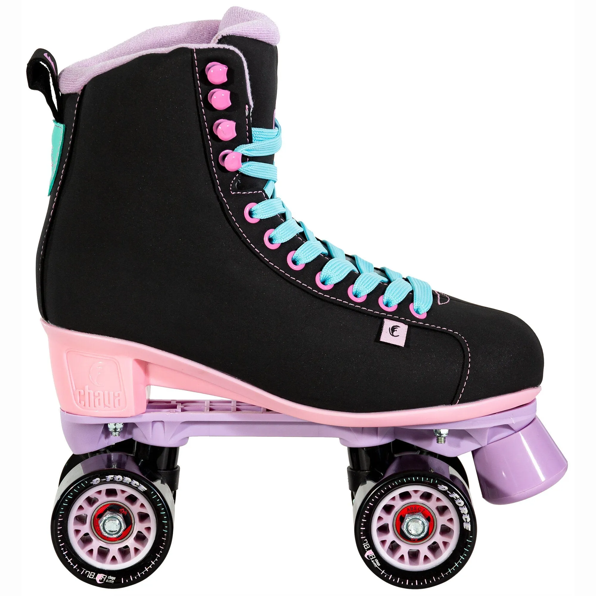 Chaya Melrose Black/Pink/Lavender Roller Skates