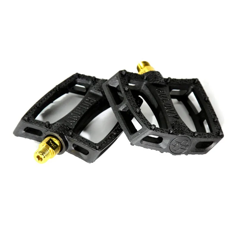 Colony BMX Fantastic Plastic Pedals - Black/Gold