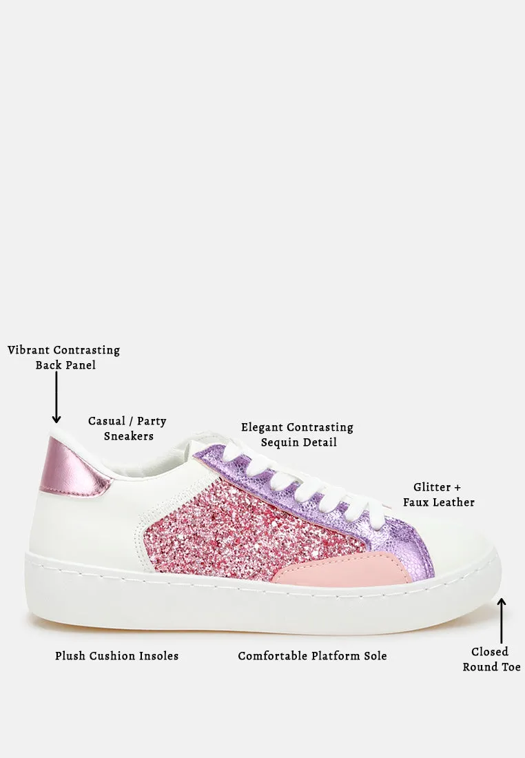 Cosmolight Glitter Faux Leather Sneakers