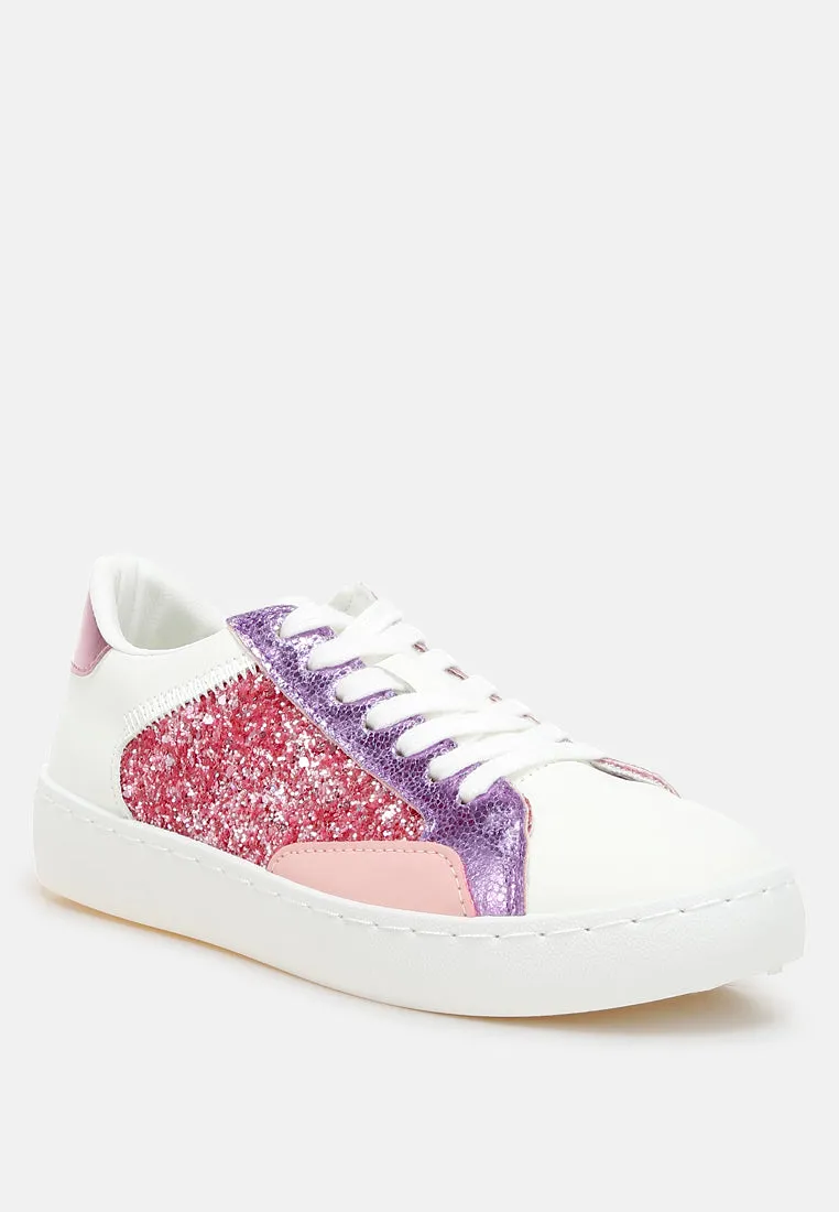 Cosmolight Glitter Faux Leather Sneakers