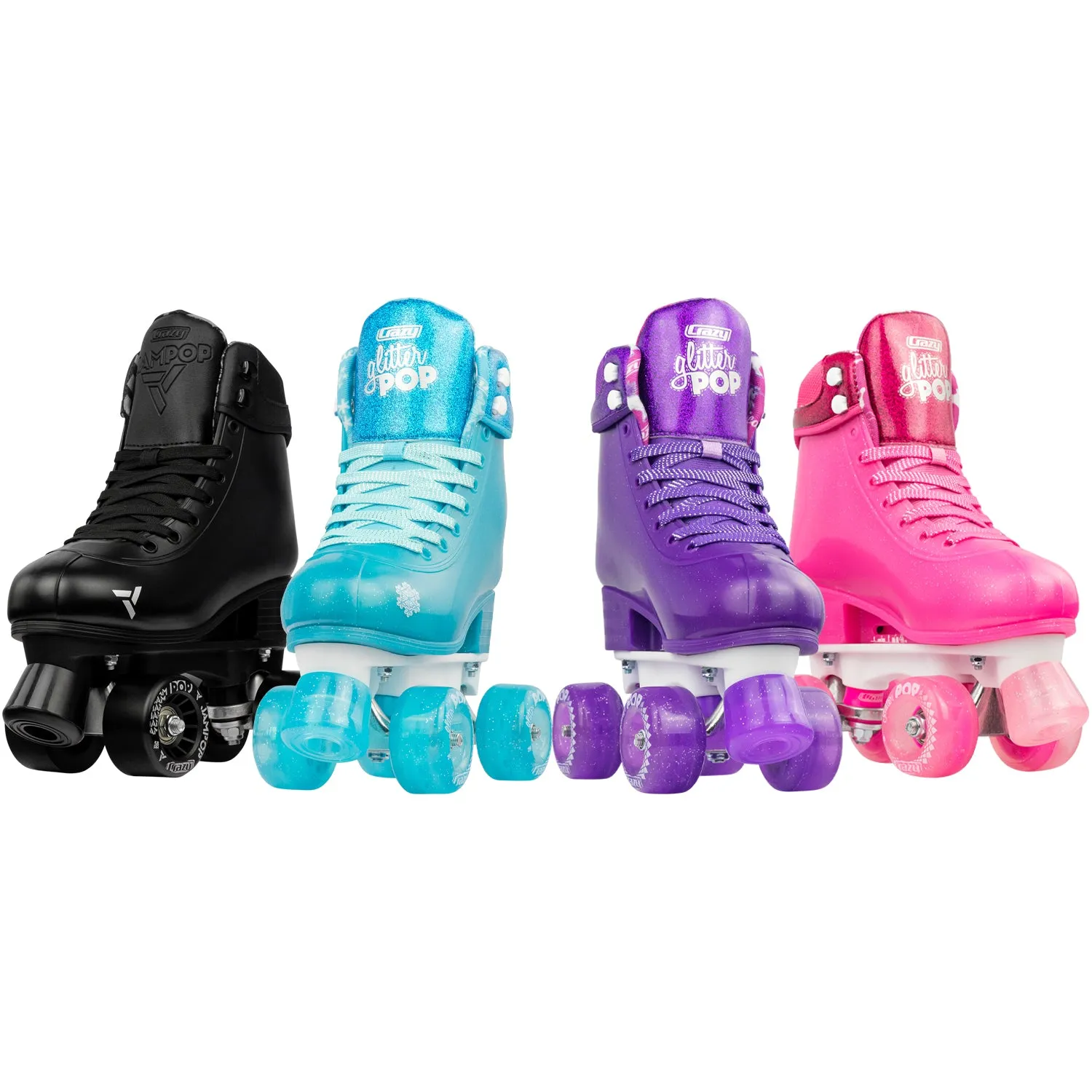 Crazy Glitter Pop Roller Skates Pink