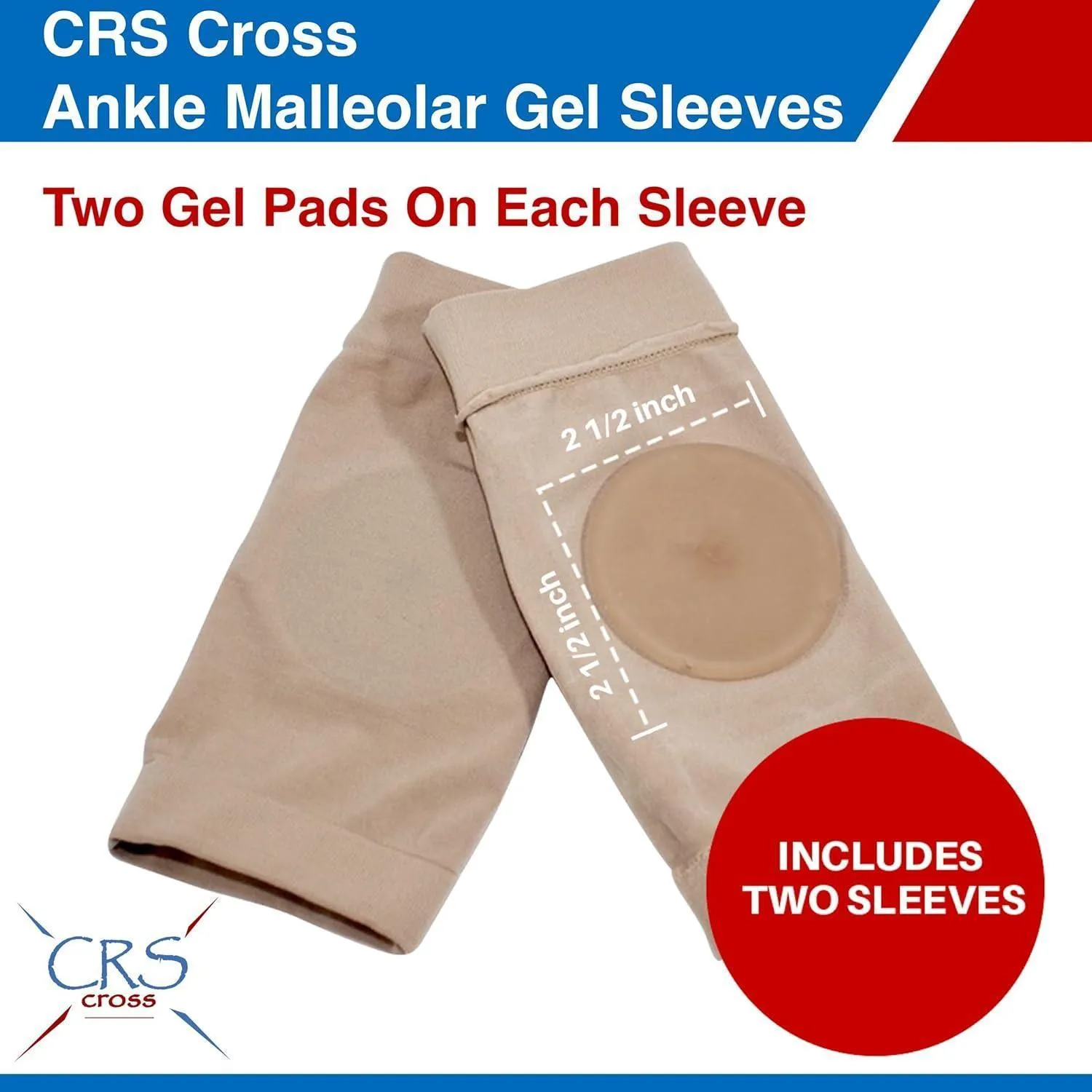 CRS Cross Ankle Malleolar Gel Sleeves