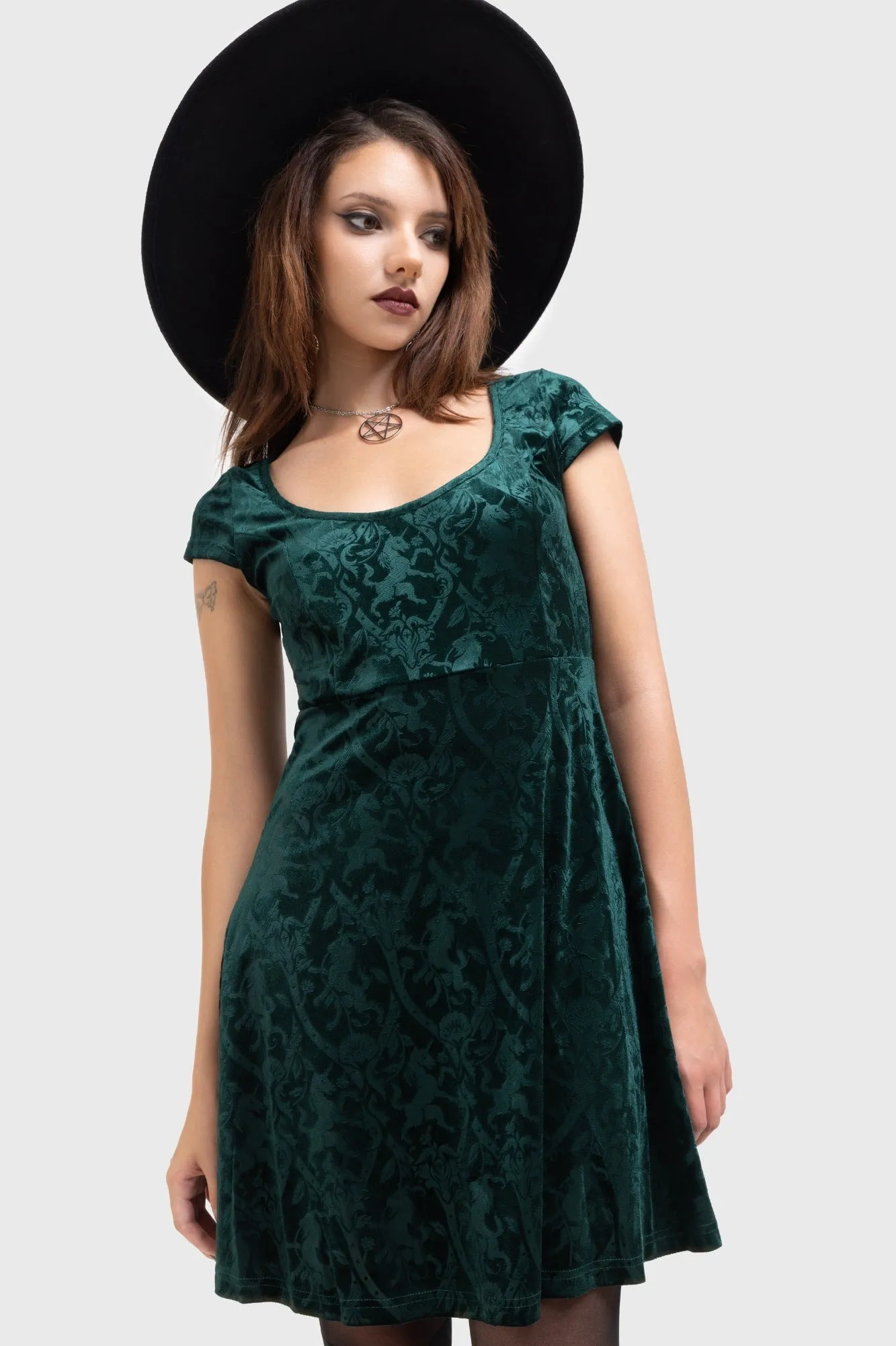 Devilry Skater Dress [EMERALD]