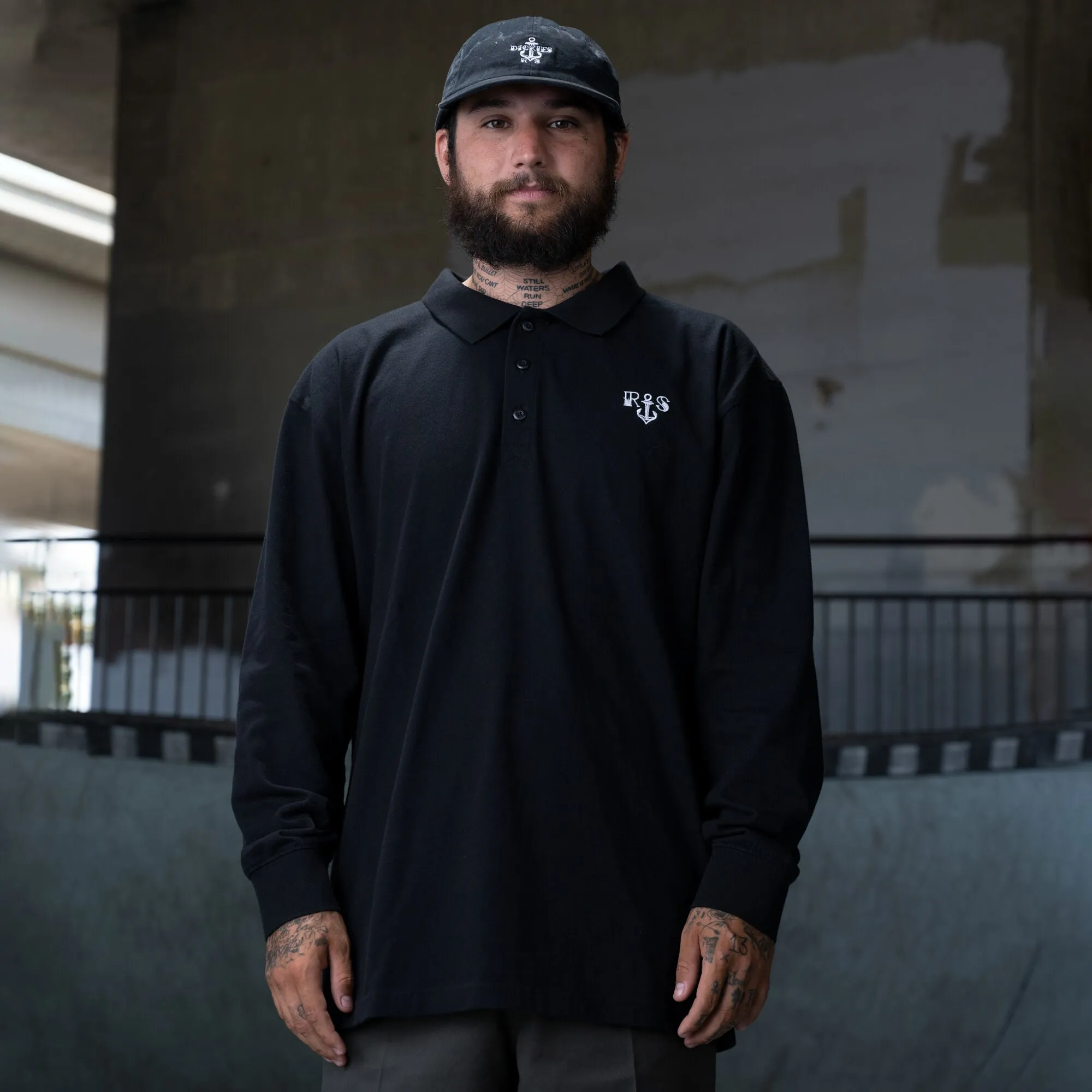 Dickies Ronnie Sandoval Long Sleeve Polo - Black