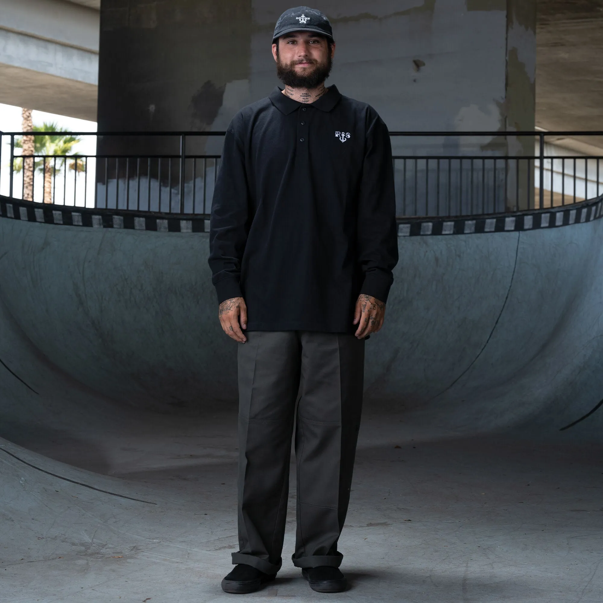 Dickies Ronnie Sandoval Long Sleeve Polo - Black