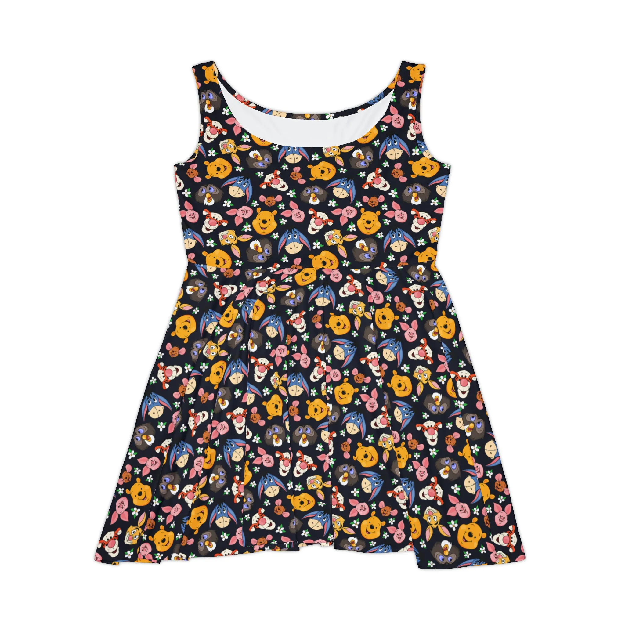 Disney Winnie The Pooh Hundred Acre Wood Friends Women's Skater Dress