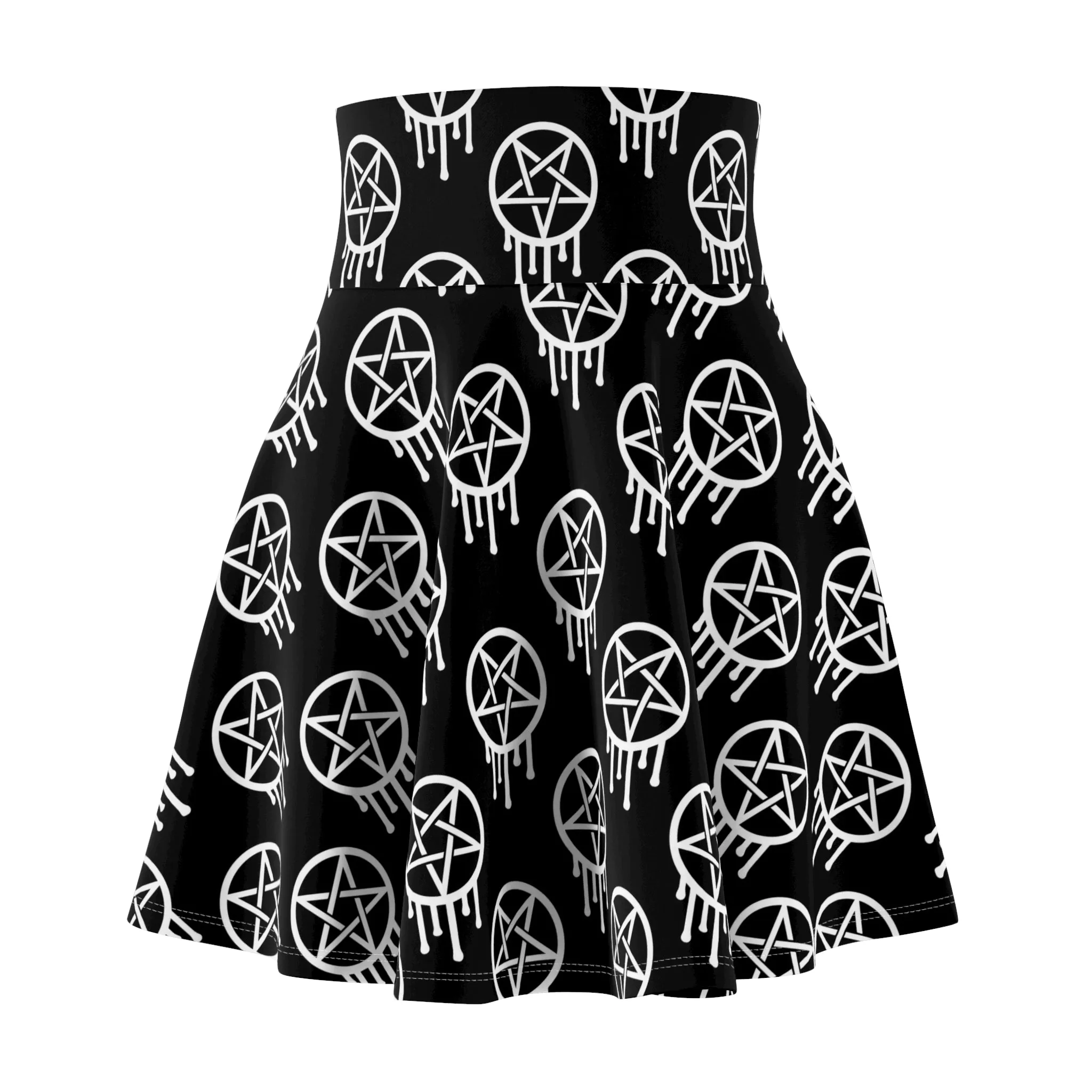 Drippy Pentagram Skater Skirt