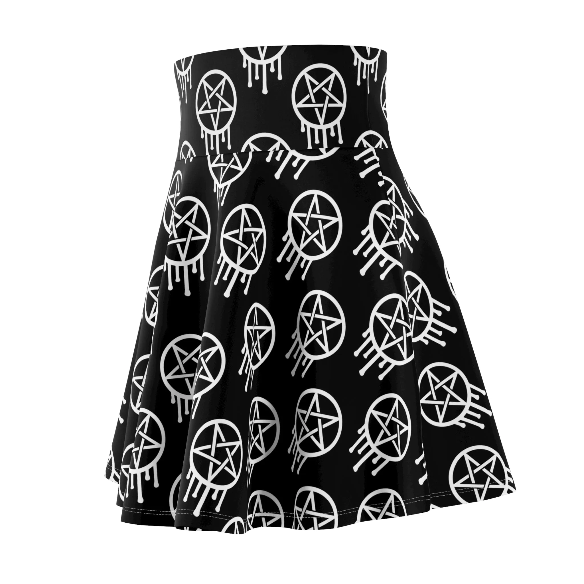 Drippy Pentagram Skater Skirt