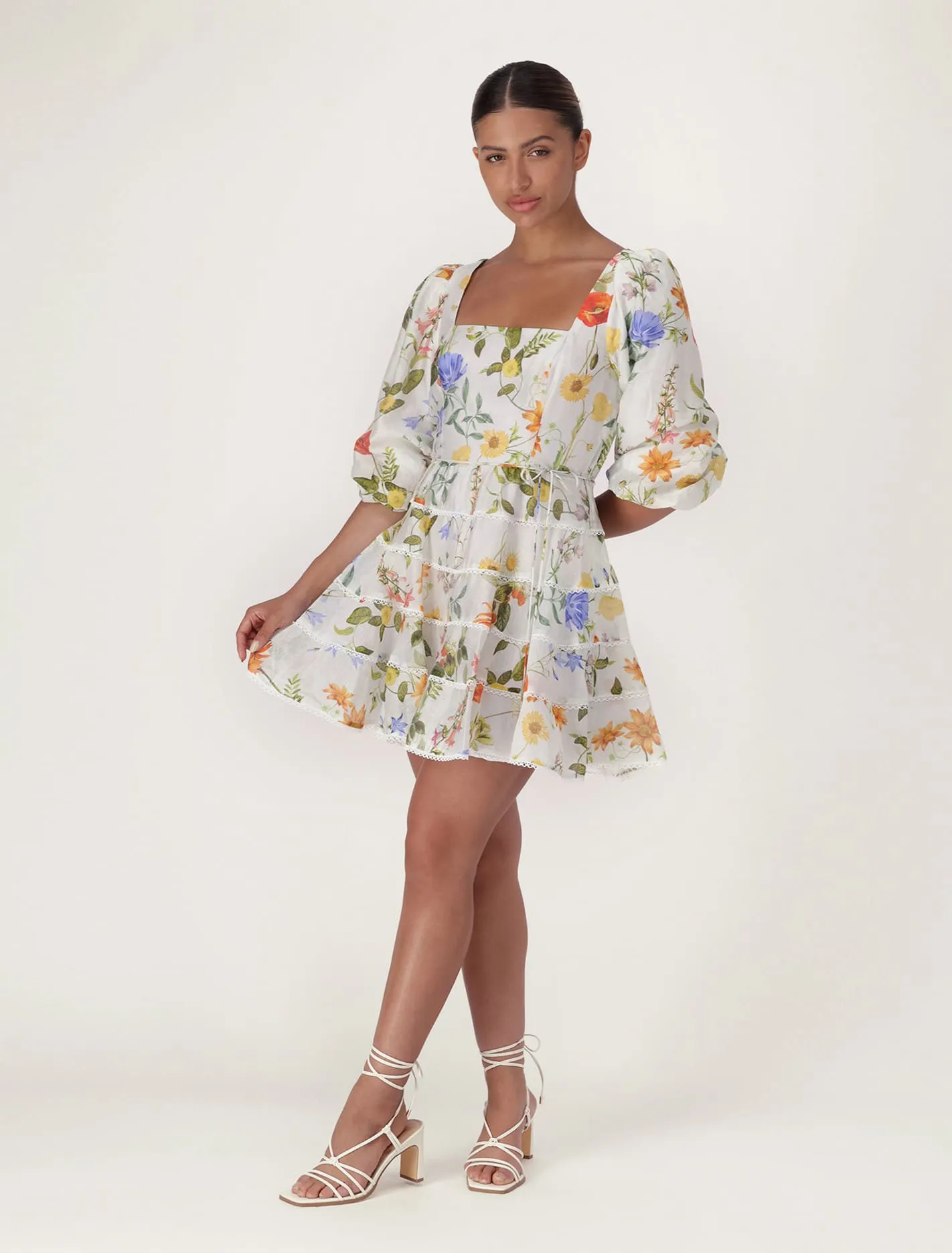 Esmie Tiered Floral Skater Dress