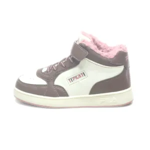 Fila High Top Sneakers Leather Brown Colour For Kids