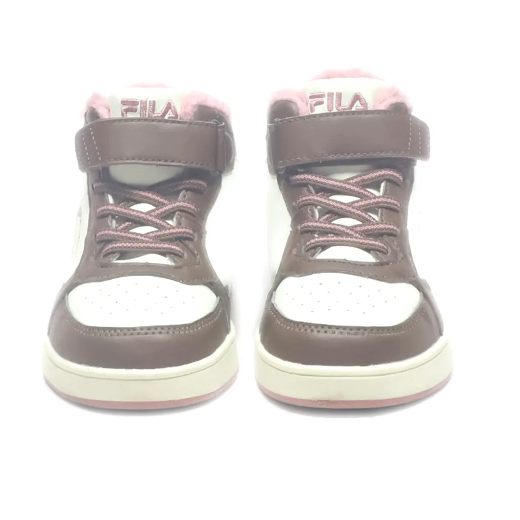 Fila High Top Sneakers Leather Brown Colour For Kids