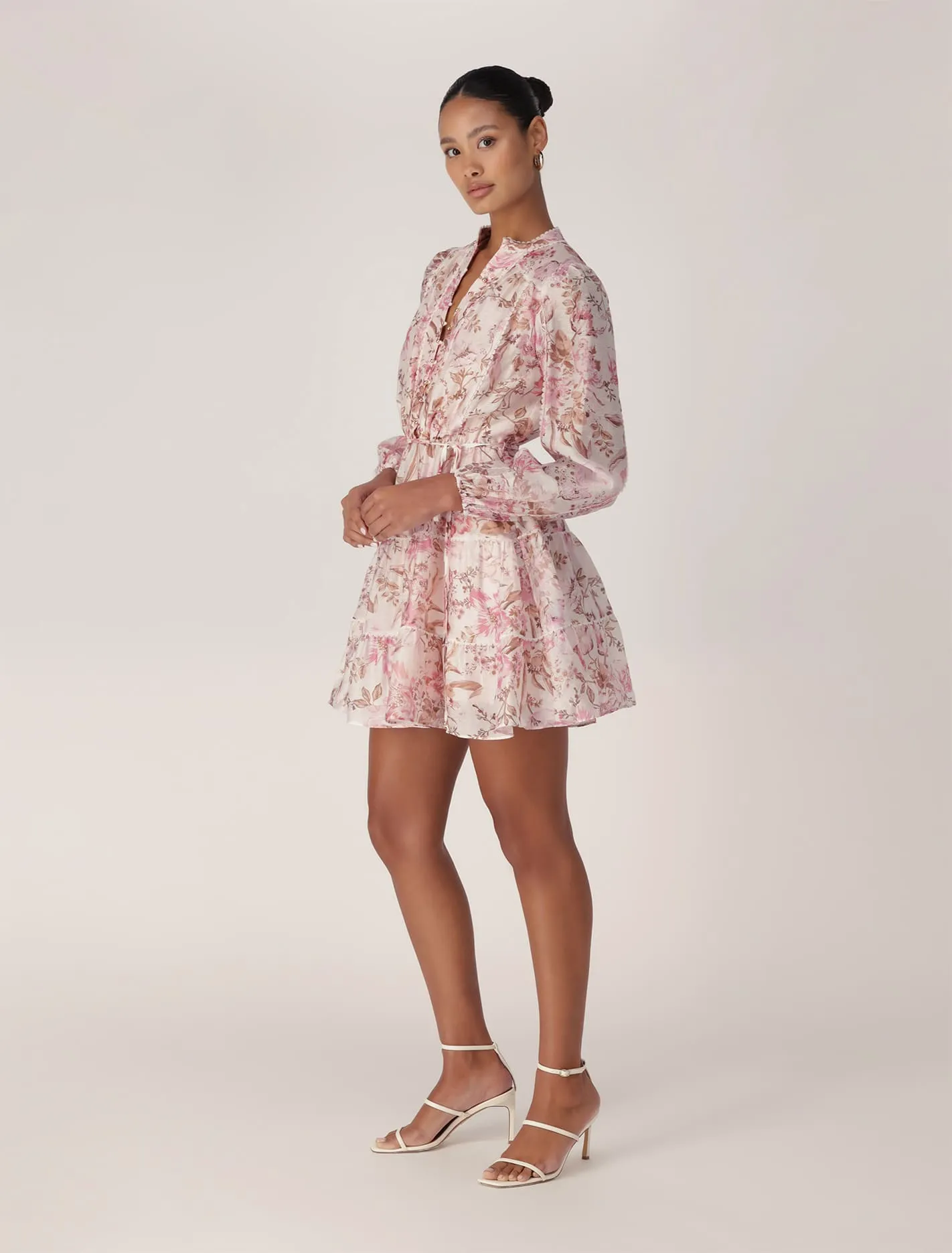 Fleur Printed Skater Mini Dress