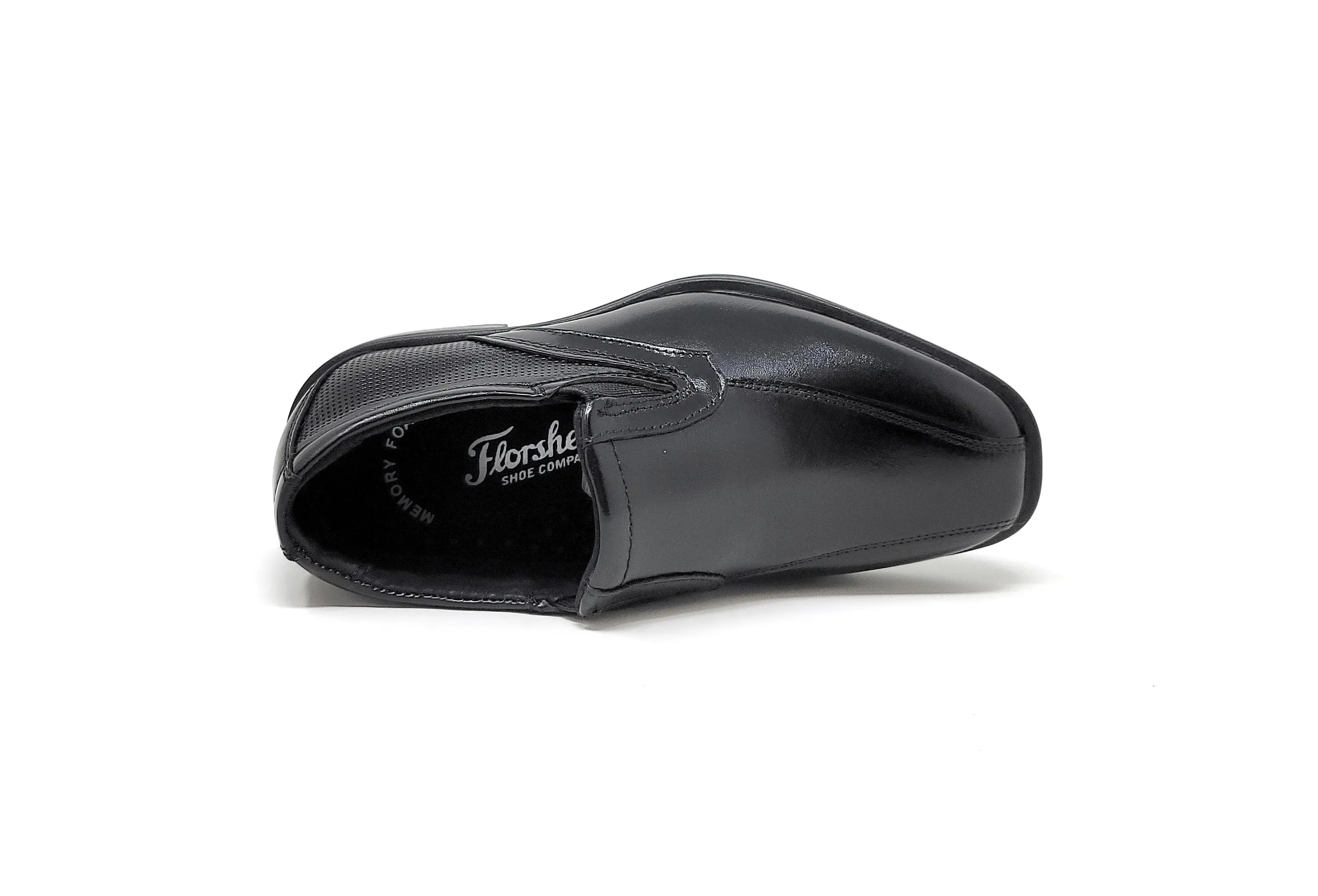 Florsheim Little Kids Postino Bike Toe Slip Slip-On Black Shoes