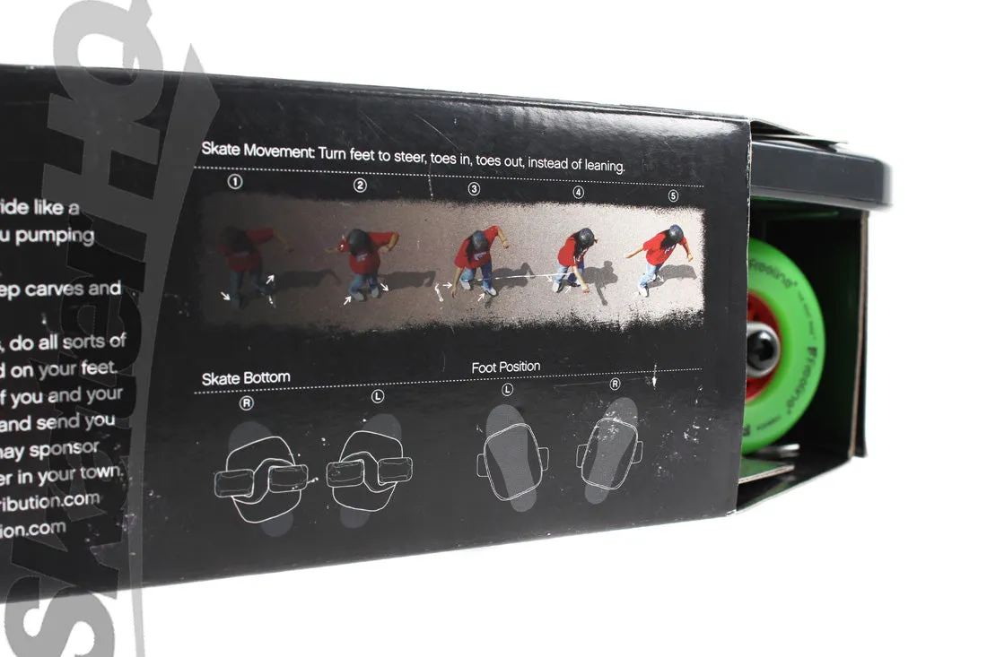 Freeline Pro Skates Green/Wood w/ Pro Edge Guards