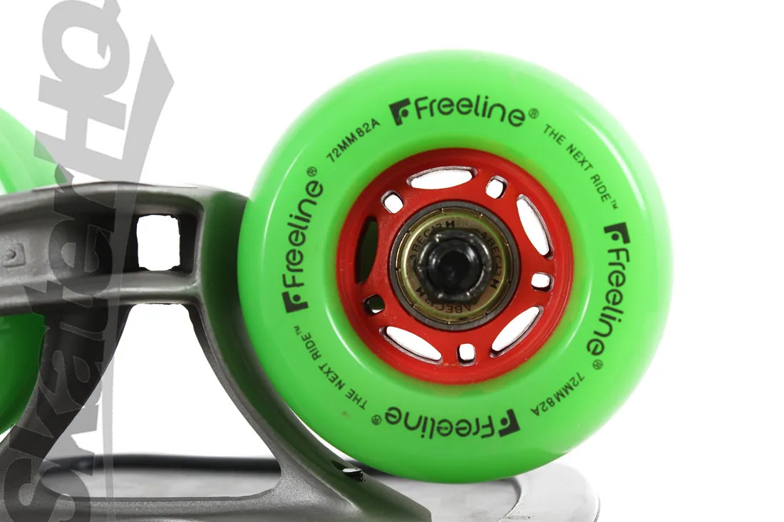 Freeline Pro Skates Green/Wood w/ Pro Edge Guards