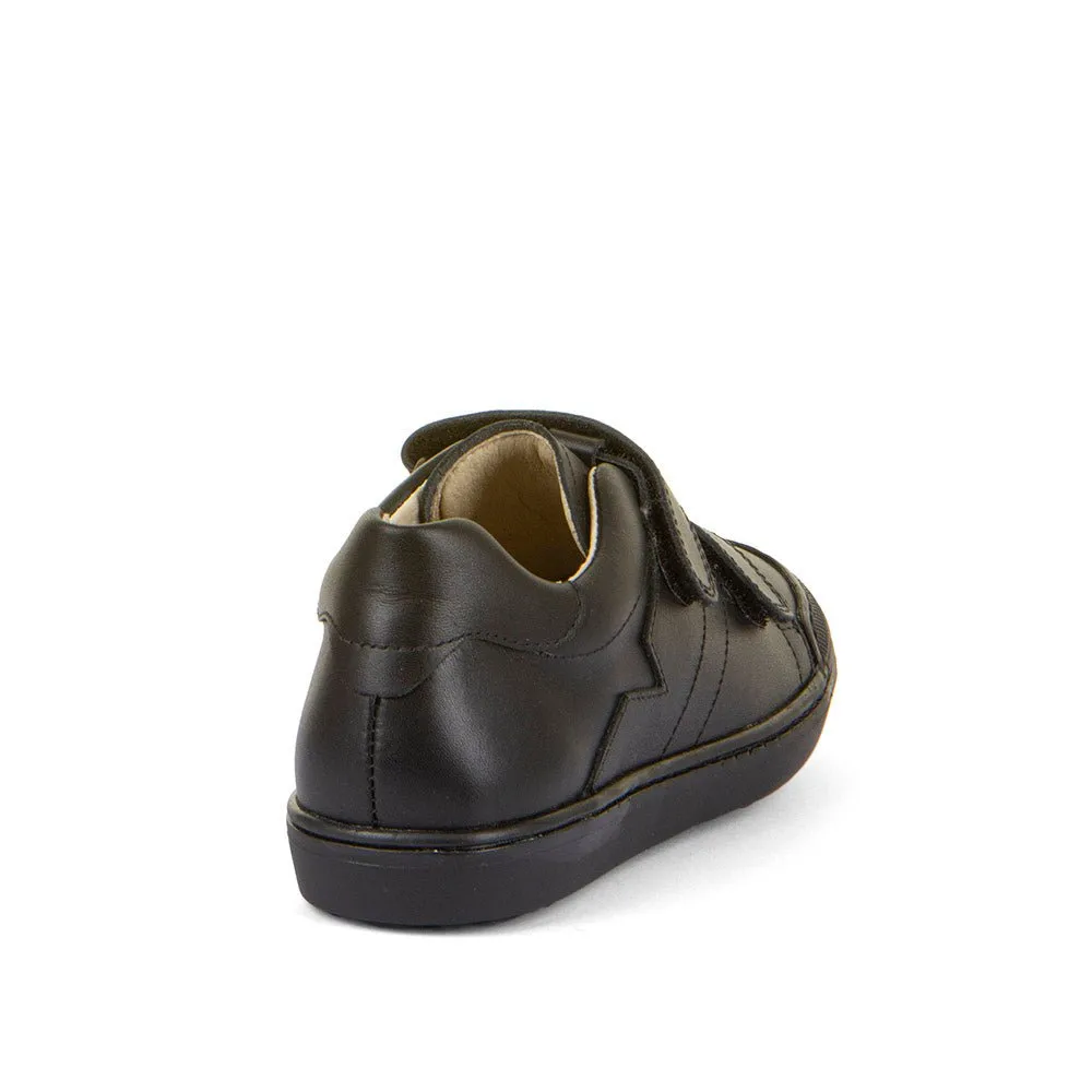 Froddo: Aster Velcro School Shoes - Black Leather