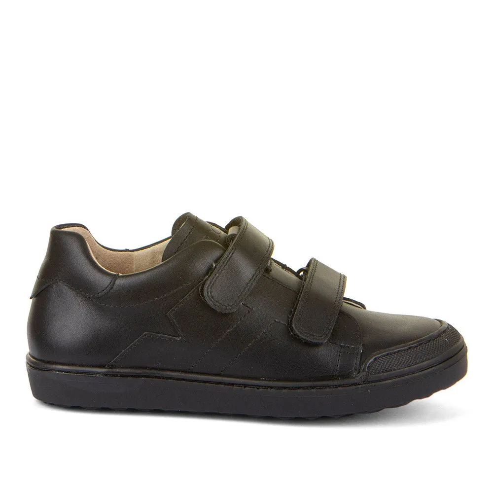 Froddo: Aster Velcro School Shoes - Black Leather