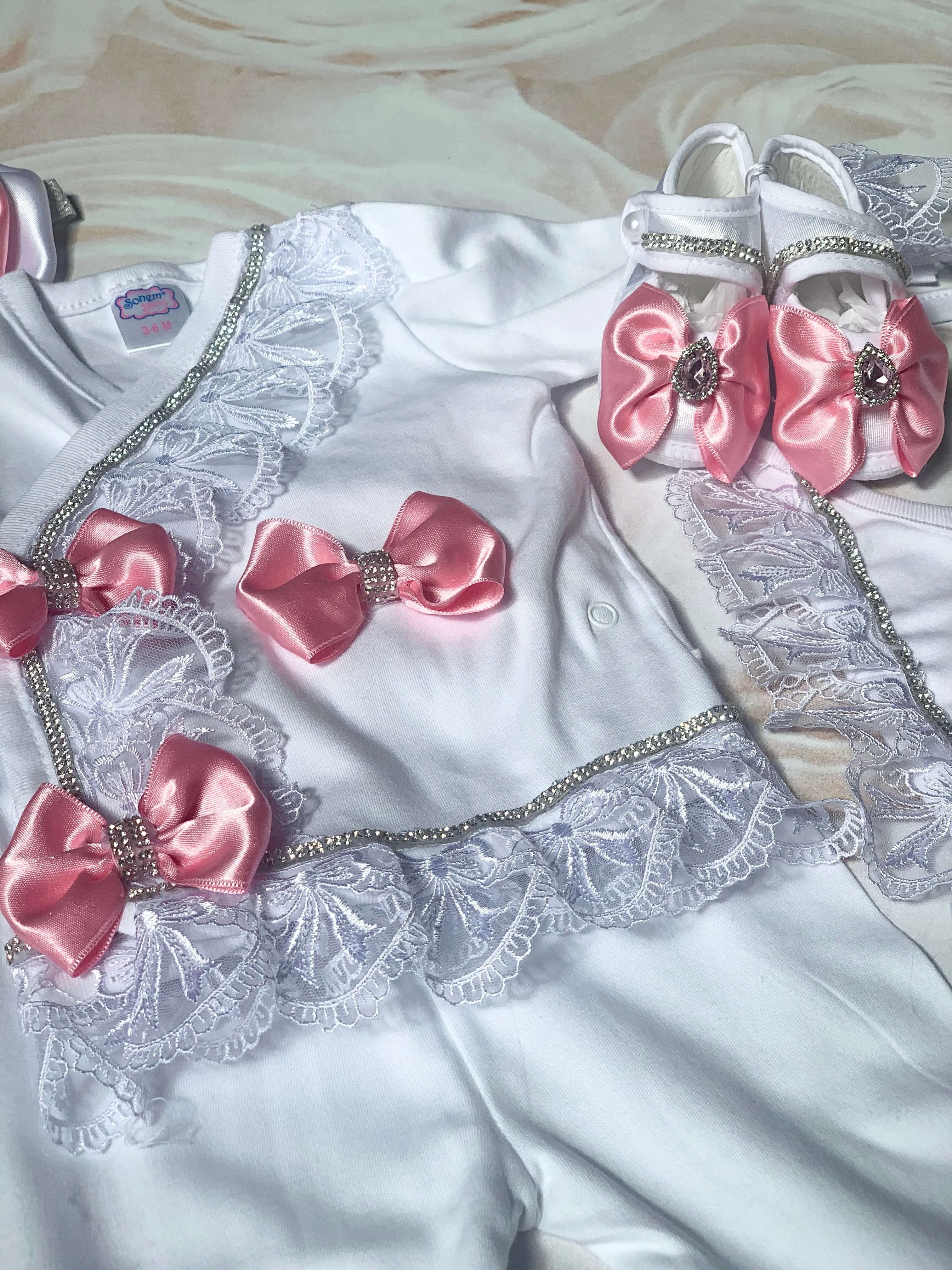 Giavanna Pink Bow Set