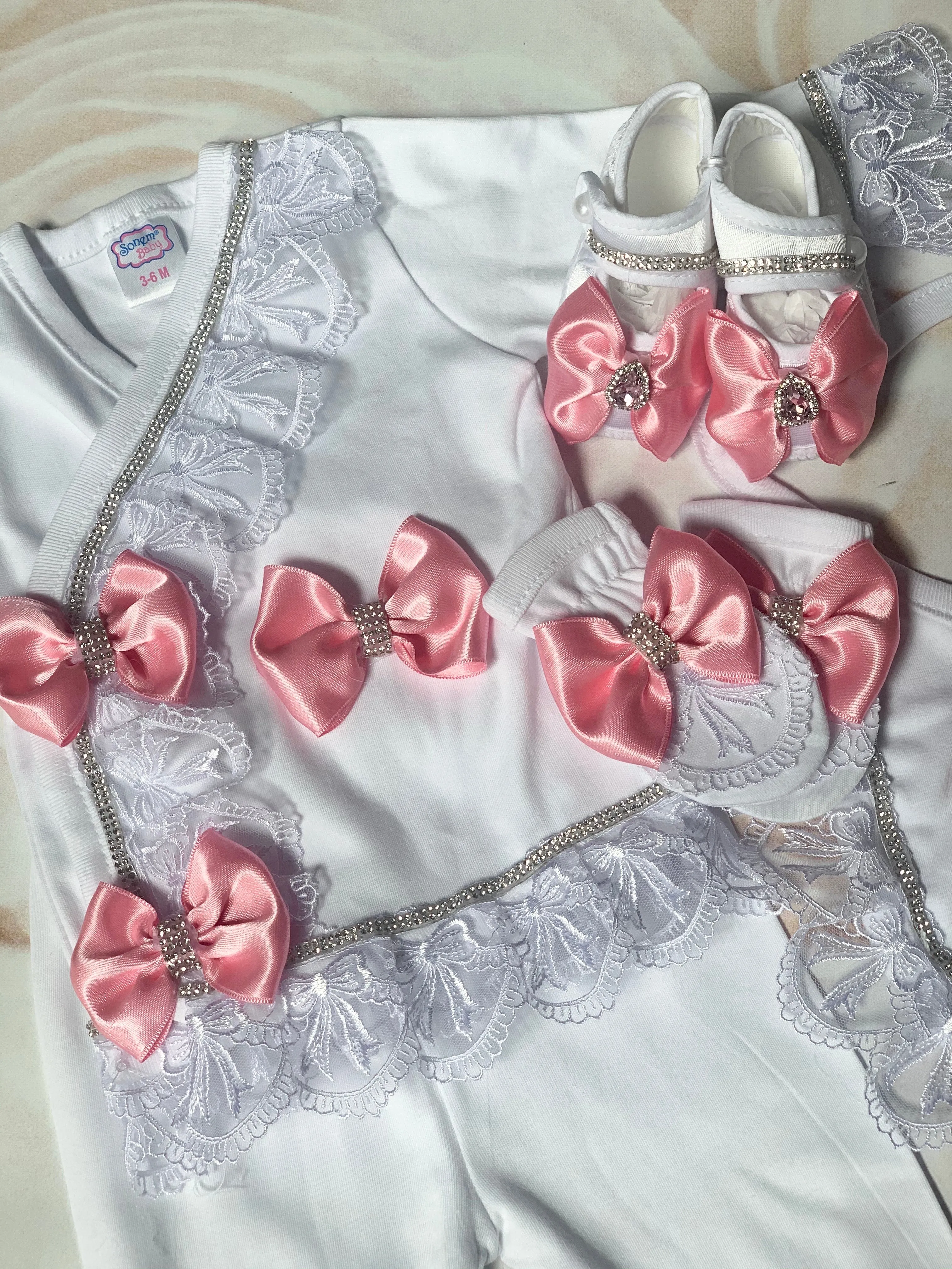 Giavanna Pink Bow Set