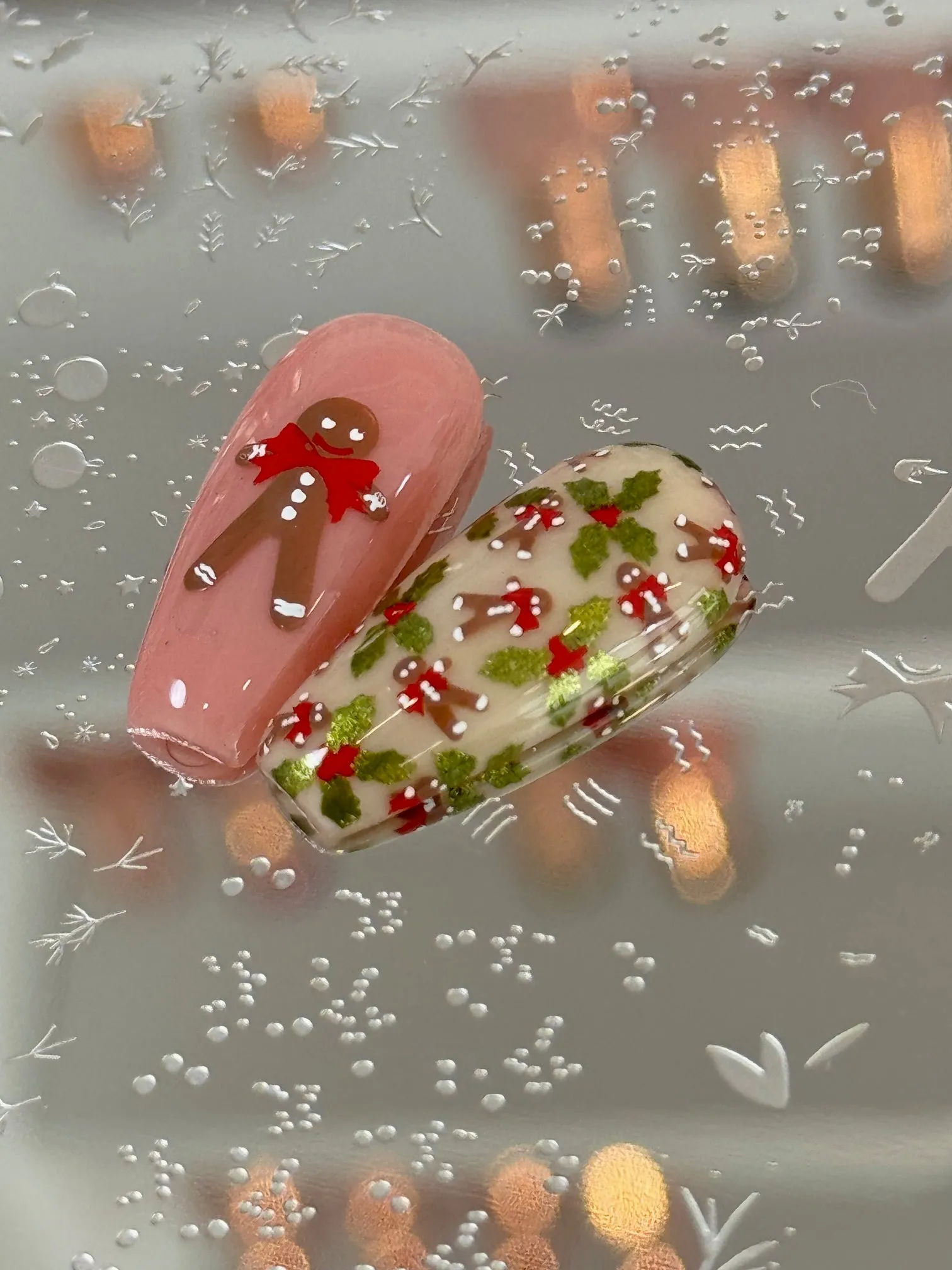 Gifts, Glides, and Holly Vibes - Wallpaper (CjSC-88) Steel Nail Art Layered Stamping Plate