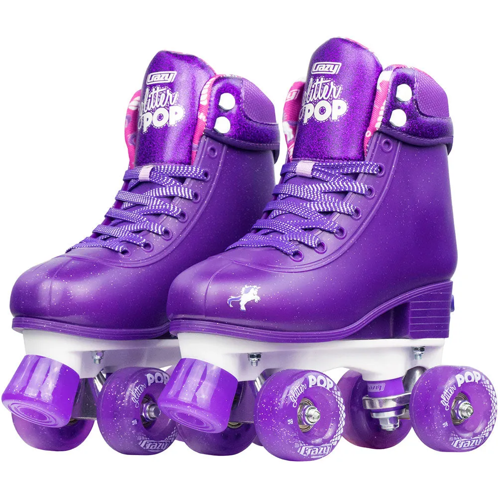 GLITTER POP Purple - Size Adjustable Roller Skates