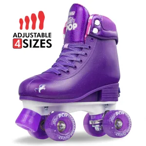 GLITTER POP Purple - Size Adjustable Roller Skates