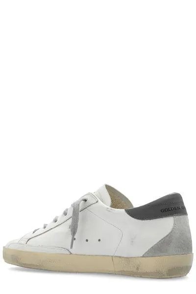 GOLDEN GOOSE Super Star White & Grey Leather Sneakers