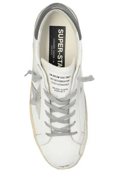 GOLDEN GOOSE Super Star White & Grey Leather Sneakers