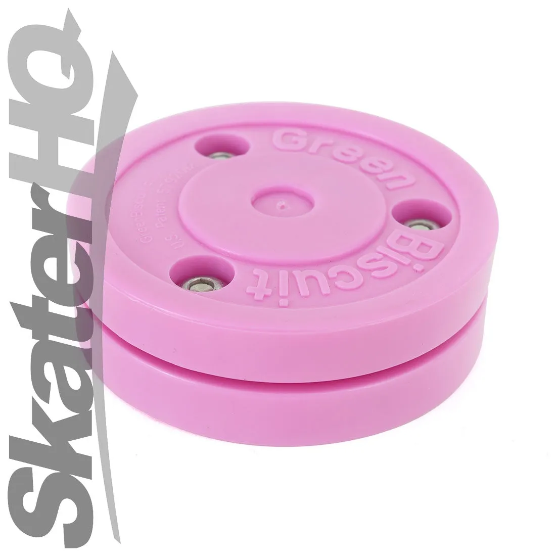 Green Biscuit Hockey Puck - Pink