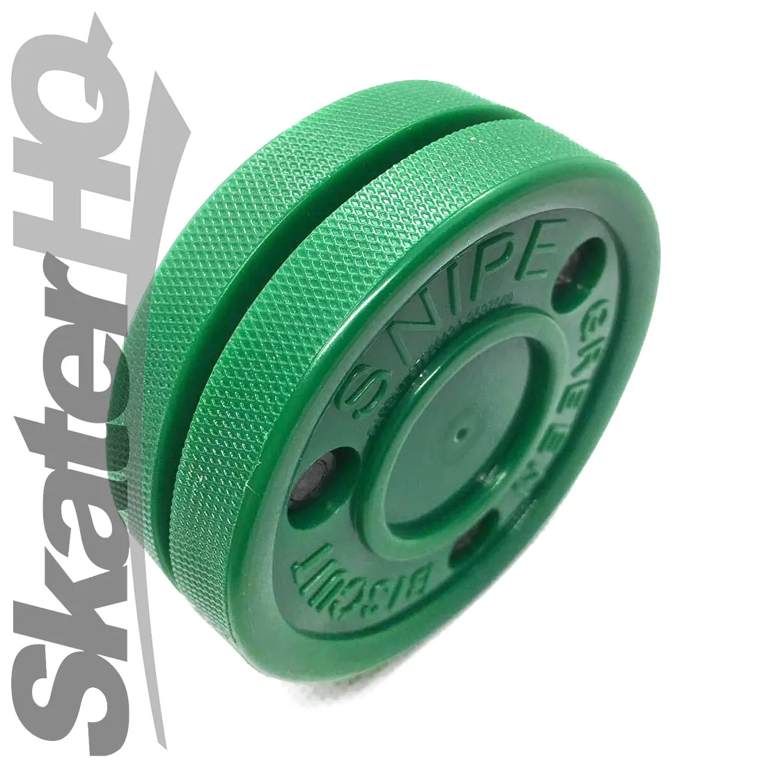 Green Biscuit Snipe Hockey Puck - Dark Green